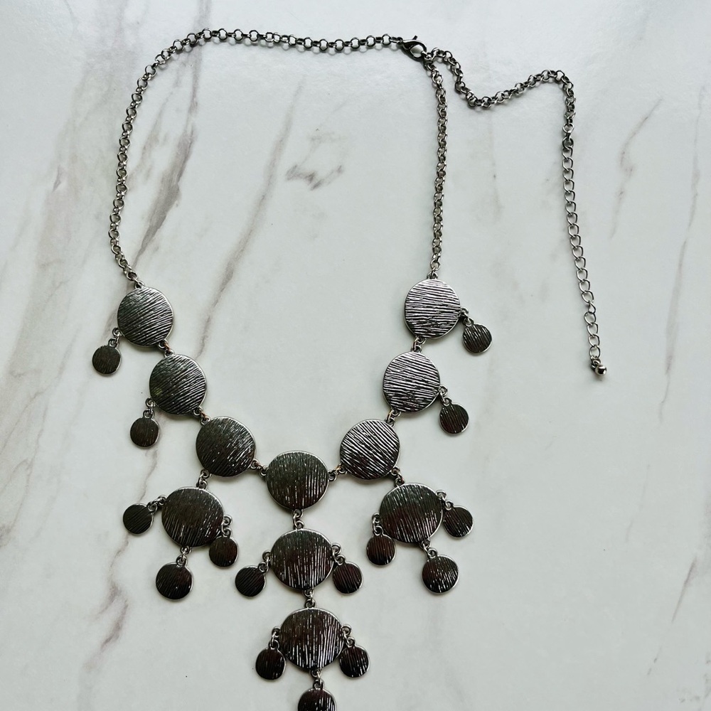 SALE - Elegant Silver Statement Necklace!!